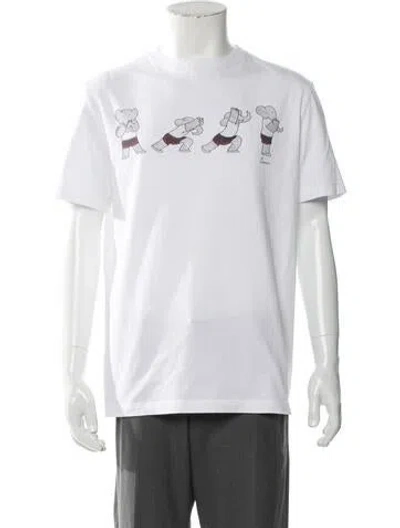 Pre-owned Lanvin Graphic Print Crew Neck T-shirt In White