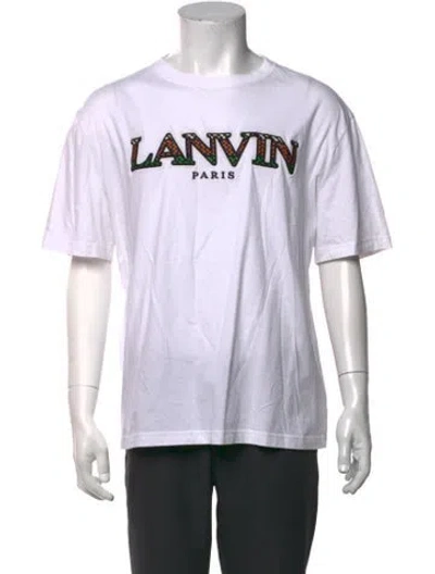 Pre-owned Lanvin Graphic Print Crew Neck T-shirt In White