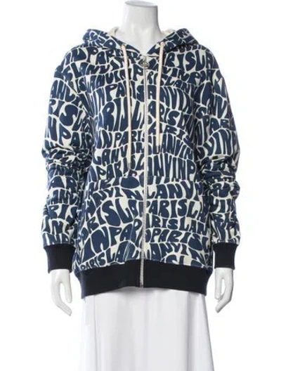 Pre-owned Lanvin Graphic Print Jacket In Blue