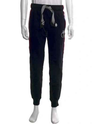 Pre-owned Lanvin Graphic Print Joggers In Black