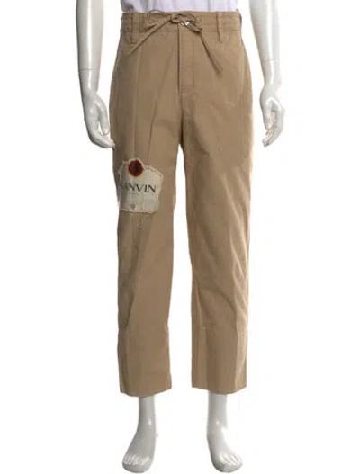 Pre-owned Lanvin Graphic Print Pants In Neutral