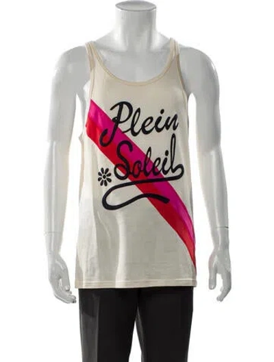 Pre-owned Lanvin Graphic Print Scoop Neck Tank In Neutral