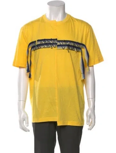 Pre-owned Lanvin Graphic Print Short Sleeve Shirt W/ Tags In Yellow