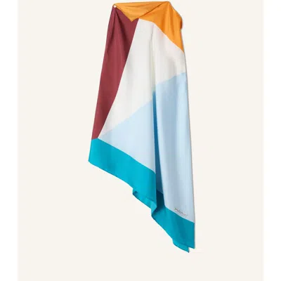 Lanvin Graphic Print Silk Top In Multi