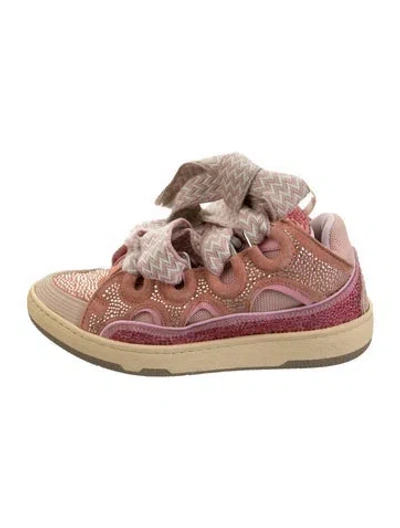 Pre-owned Lanvin Graphic Print Sneakers In Pink