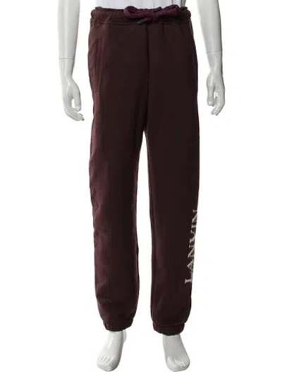 Pre-owned Lanvin Graphic Print Sweatpants W/ Tags In Brown
