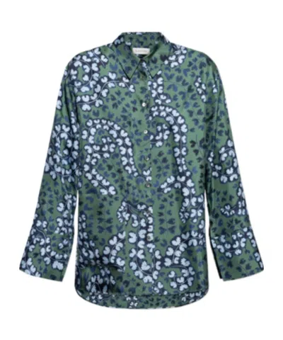 Lanvin Printed Shirt In Green