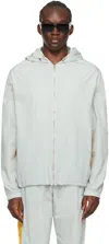 Lanvin Gray & Yellow Future Edition Jacket In Eagle Grey 163