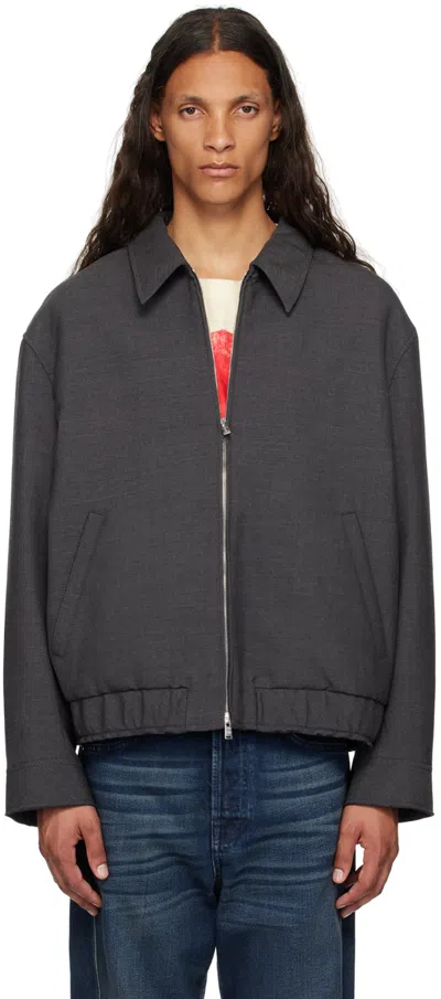 LANVIN GRAY CLASSIC ZIPPED JACKET