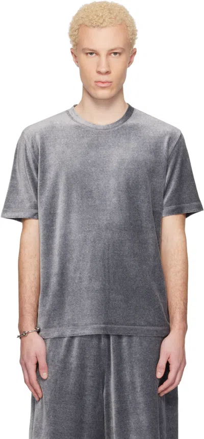Lanvin Gray Velvet T-shirt