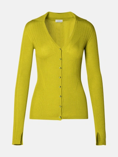 Lanvin Green Cashmere Blend Cardigan