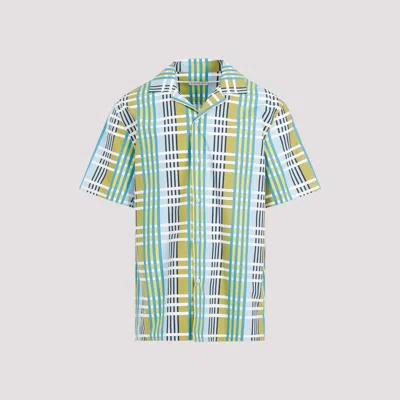 LANVIN MEN GREEN CHECKERED SHIRT, L LUXURY SHIRTS FOR MEN DARVEYS