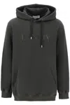 LANVIN GREEN EMBROIDERED HOODIE FOR MEN