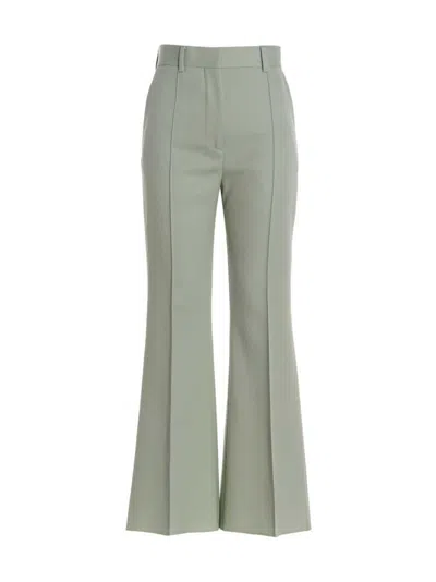 LANVIN GREEN FLARED TAILORED PANTS