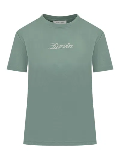 Lanvin Green Logo Crew Neck T-shirt