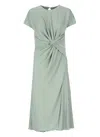 Lanvin Green Robe Viscose Midi Dress