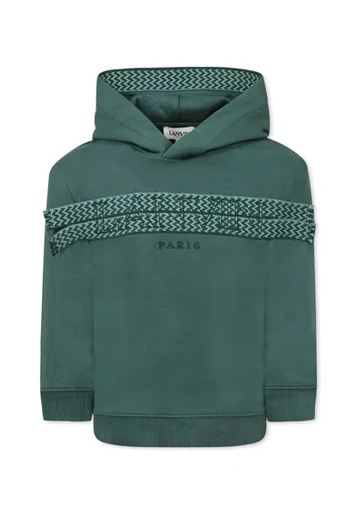 Lanvin Kids' Green Sweatshirt For Boy With Logo