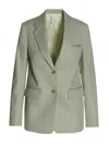 Lanvin Wool Single Breast Blazer Jacket Blazer And Suits Green In Green