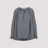 Lanvin Flowing Blouse With Intricate Pleating And Tie Closure