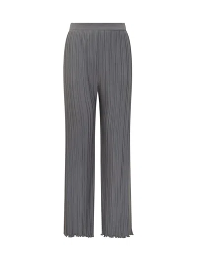 Lanvin Dark Grey Relaxed Pleated Pants In Gray