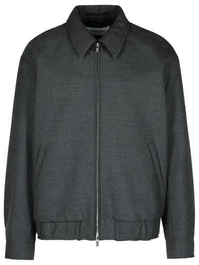 Lanvin Grey Wool Jacket Man In Gray