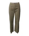 Lanvin Grosgain Waist Trousers In Beige Wool In Beige
