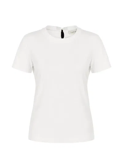 Lanvin Grosgrain Bow-detail T-shirt In White