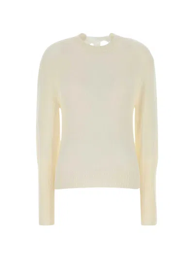 Lanvin Gros-grain Knot Detail Jumper In Gray