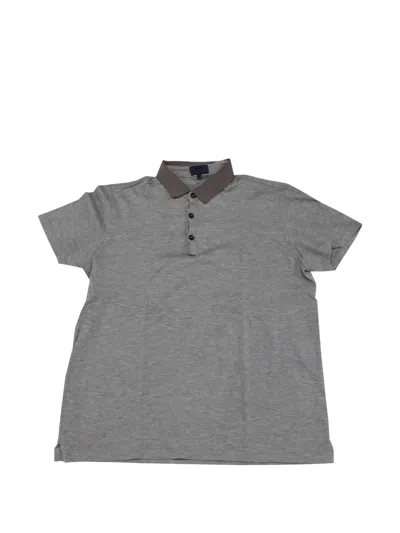 Pre-owned Lanvin Grosgrain Polo Shirt In Gray