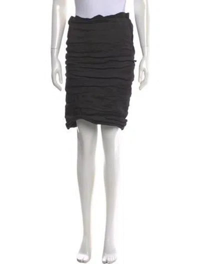 Pre-owned Lanvin Grosgrain Trim Mini Skirt In Black