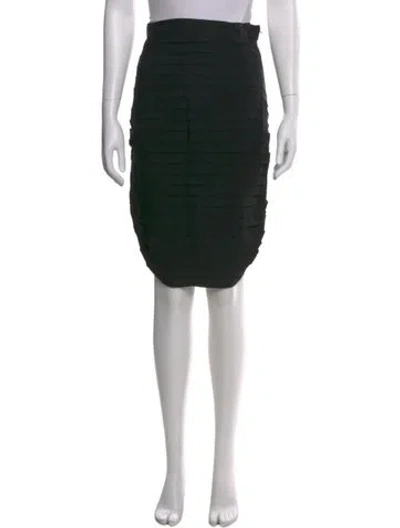 Pre-owned Lanvin Grosgrain Trim Mini Skirt In Black