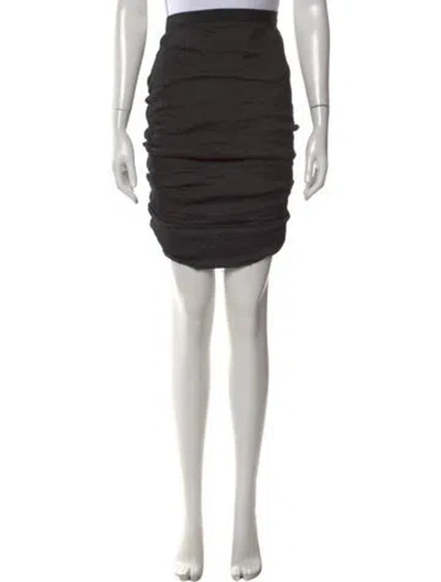 Pre-owned Lanvin Grosgrain Trim Mini Skirt In Black