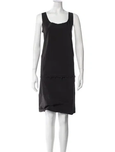 Pre-owned Lanvin Grosgrain Trim Skirt Set In Black/blue