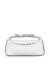 Lanvin Haute Sequence Leather Clutch Bag In Argento