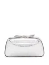 Lanvin Haute Sequence Leather Clutch Bag In Silver