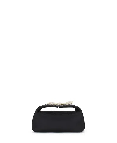 Lanvin Haute Sequence Velvet Clutch Bag In Black