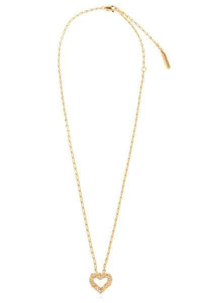Lanvin Heart Shape Pendant Necklace In Gold