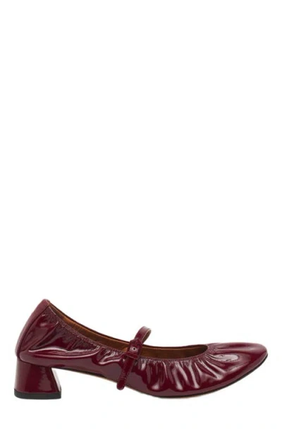 Lanvin Ballerina With Strap And Heel In Red