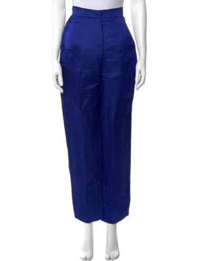 Pre-owned Lanvin Hemp Straight Leg Pants W/ Tags In Blue