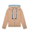 Lanvin Beige Hoodie With Logo And Curb Motif In Nude