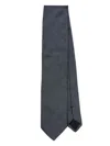 Lanvin Herringbone-pattern Silk In Blue