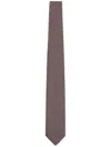 Lanvin Herringbone-pattern Silk Tie In Red