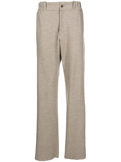 Lanvin High-rise Straight-leg Trousers In Brown