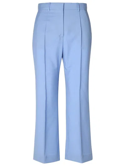 Lanvin High Waist Flared Trousers In Blue