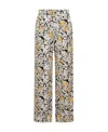 Lanvin Printed Satin Pant In Nude