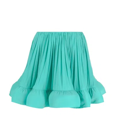 LANVIN LANVIN HIGH-WAIST RUFFLED FLARED MINI SKIRT
