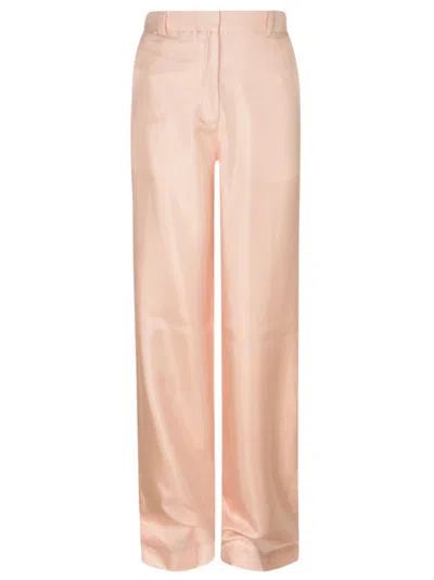 Lanvin High Waist Long Trousers In Pink