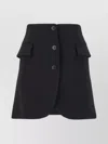Lanvin High Waist Wool Blend Mini Skirt