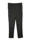 Lanvin High-waisted Tapered-leg Wool Trousers In Black