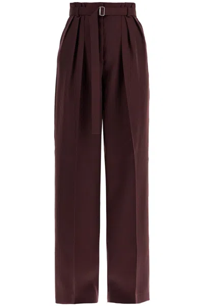 LANVIN HIGH-WAISTED WIDE-LEG PANTS WITH BELT